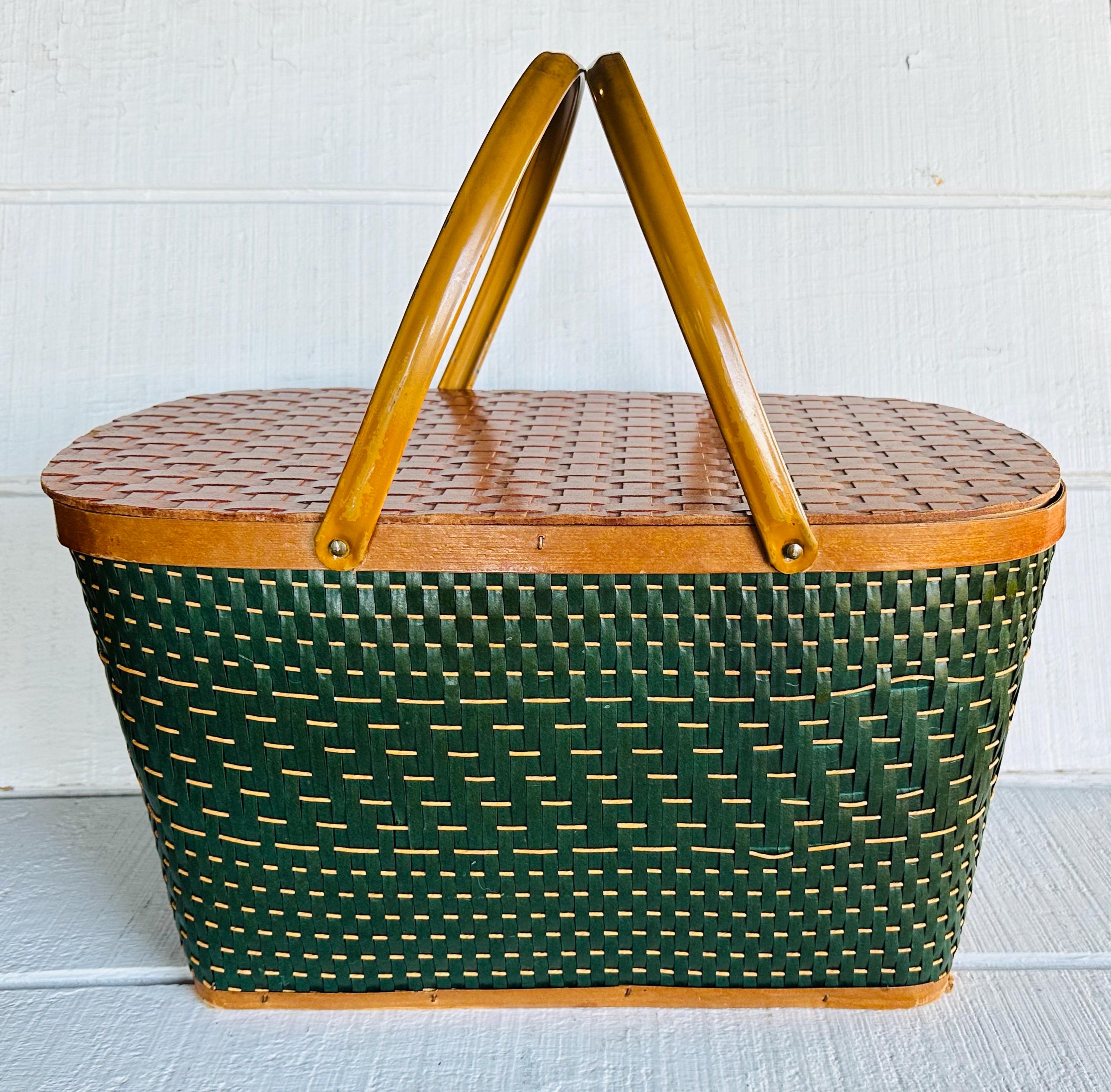 その他 Coleman - vintage hawkeye picnic basket antique Hawkeye Basket insulated picnic basket – 86 Vintage