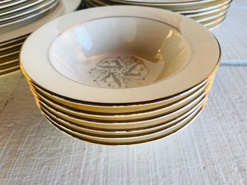 30 Pc Set Homer Laughlin CELESTE Dinnerware 6 Place Settings Etsy