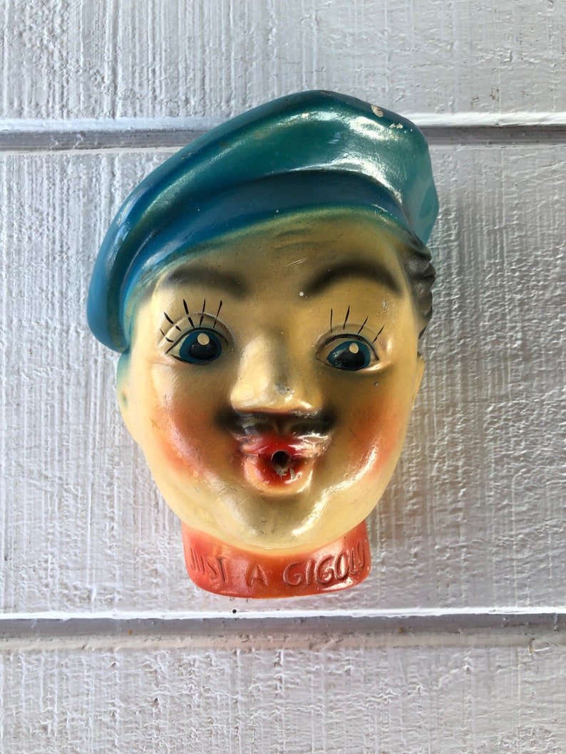 Vintage String Holder RARE Man With Mustache Just A Gigolo On Etsy