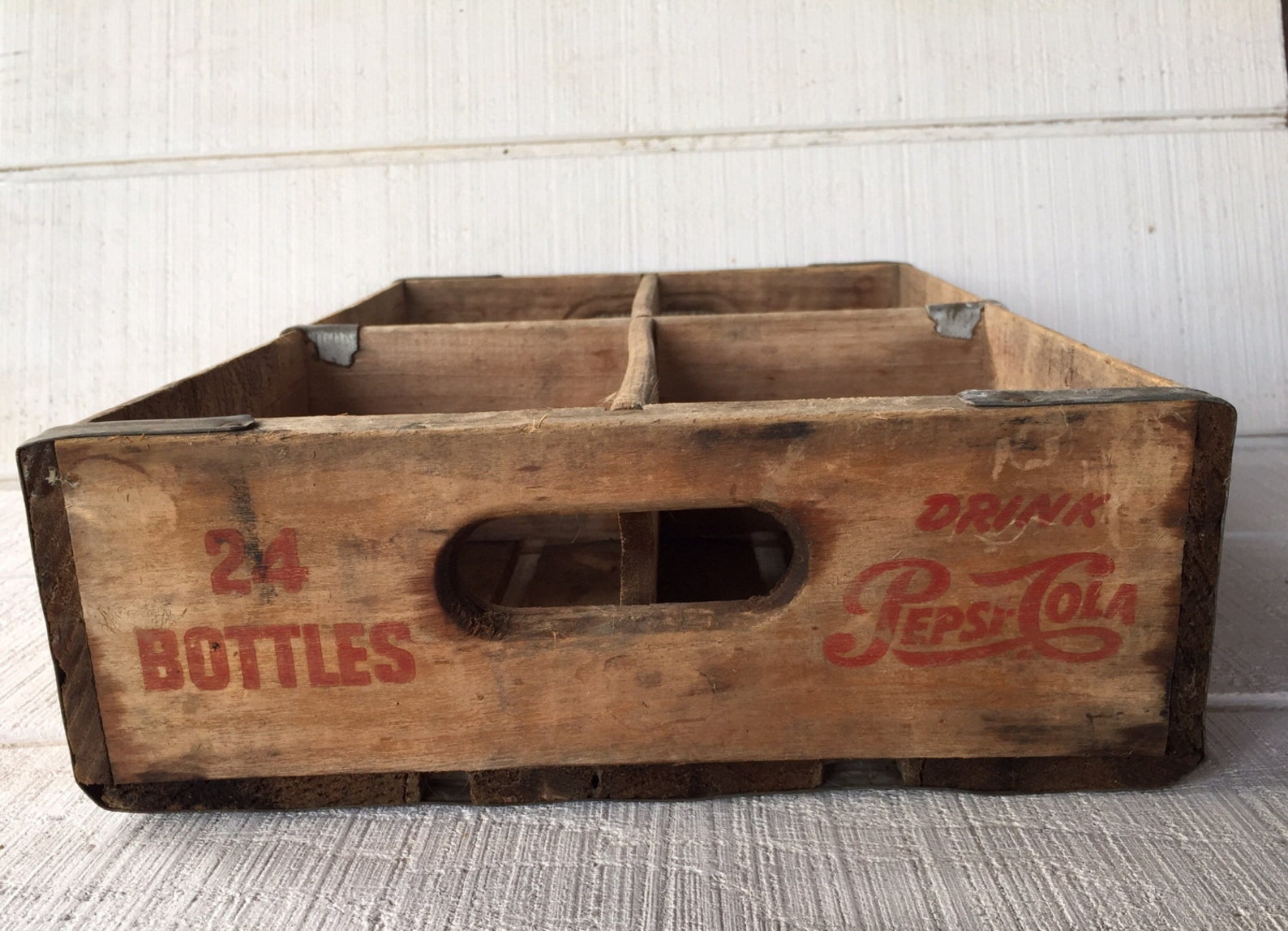 Vintage Wooden 1950's Pepsi Crate Mid Century Advertising Etsy