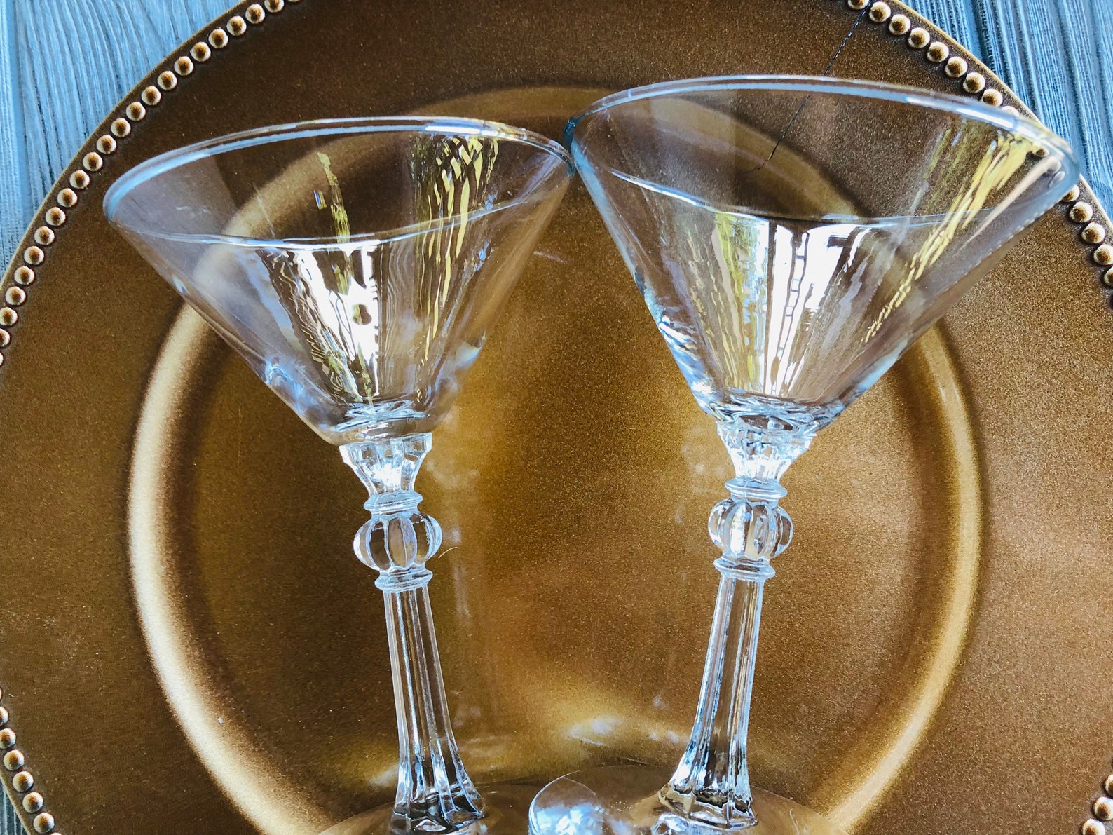 Vintage Martini Glasses Libbey Stardust Clear Cocktail Glasses Etsy