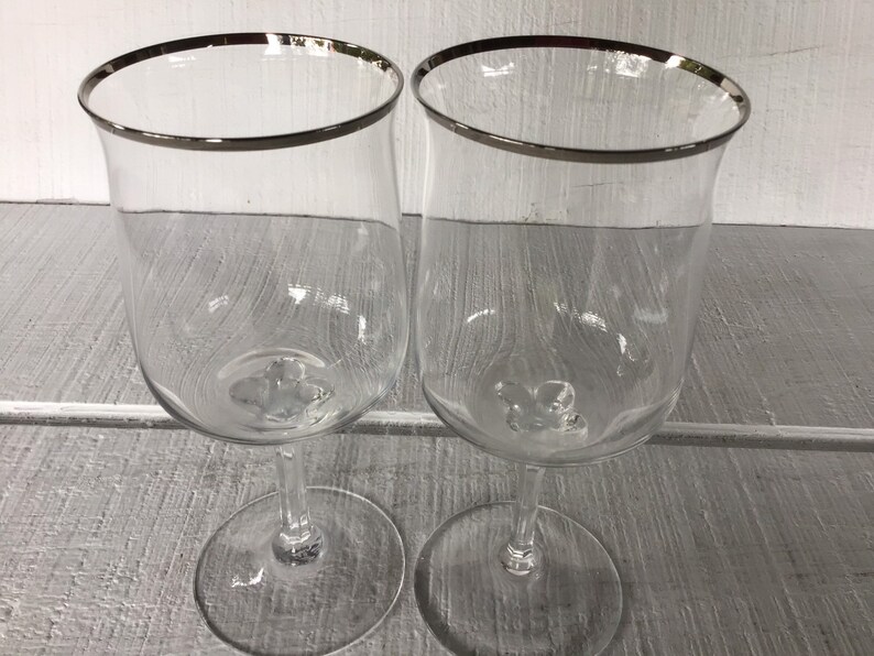 Vintage Lenox Desire Platinum Trim water glass elegant Etsy