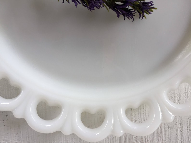 Vintage Wedding Cake Plate White Milk Glass Serving Platter Etsy