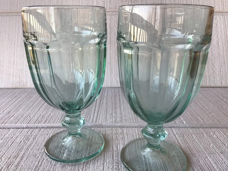 vintage green tea glasses