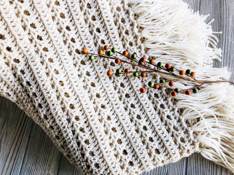 Vintage XL handmade afghan Creme Ivory knitted blanket 66 shops x 88 farmhouse decor off white sofa throw ivory afghan cottage cream yarn throw