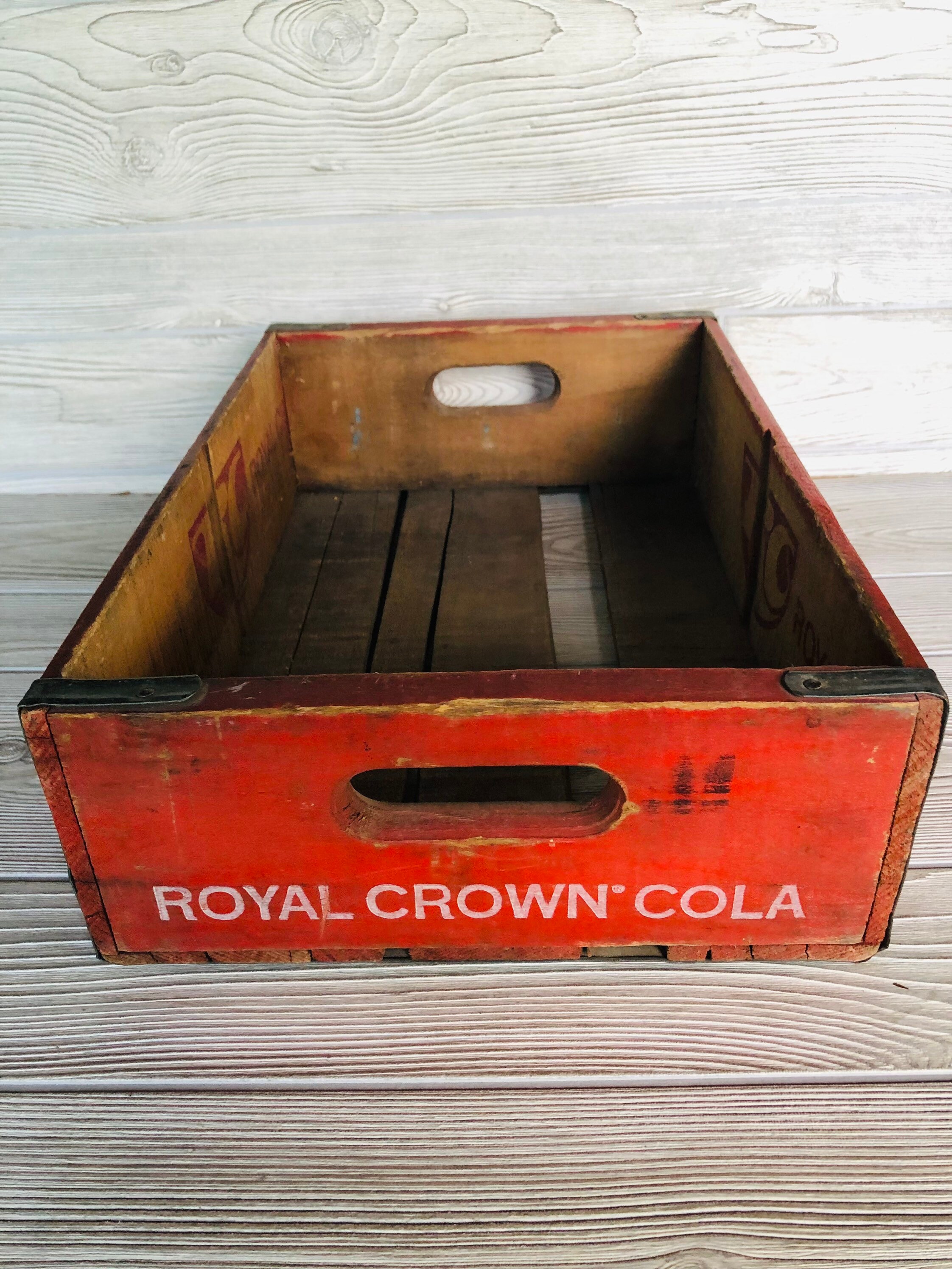 Vintage Wooden Royal Crown Cola Crate 1970s Nehi Advertising Wood