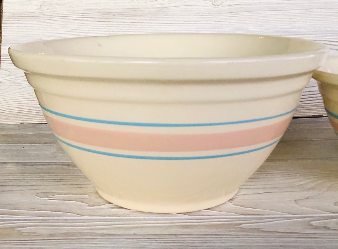 Vintage McCoy pottery Pink and Blue 8 10 Etsy