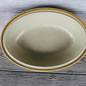 Retro Stoneware Bowl Hearthside Garden Festival Stoneware Japan gold band brown speckled stoneware cereal bowl replacements 70&#39;s dinnerware