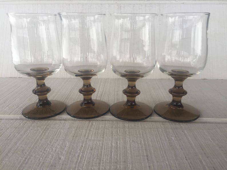 vintage 1980 wine glass