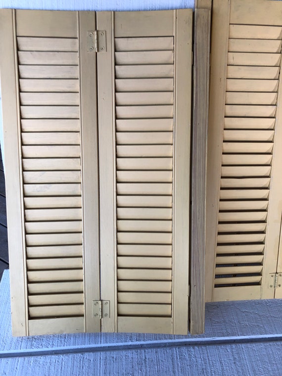 Vintage Medium Interior Wooden Shutters Rustic Wooden Shutters Rustic Decor Wedding Decoration Shabby Chic Interior Wood Louver Shutter