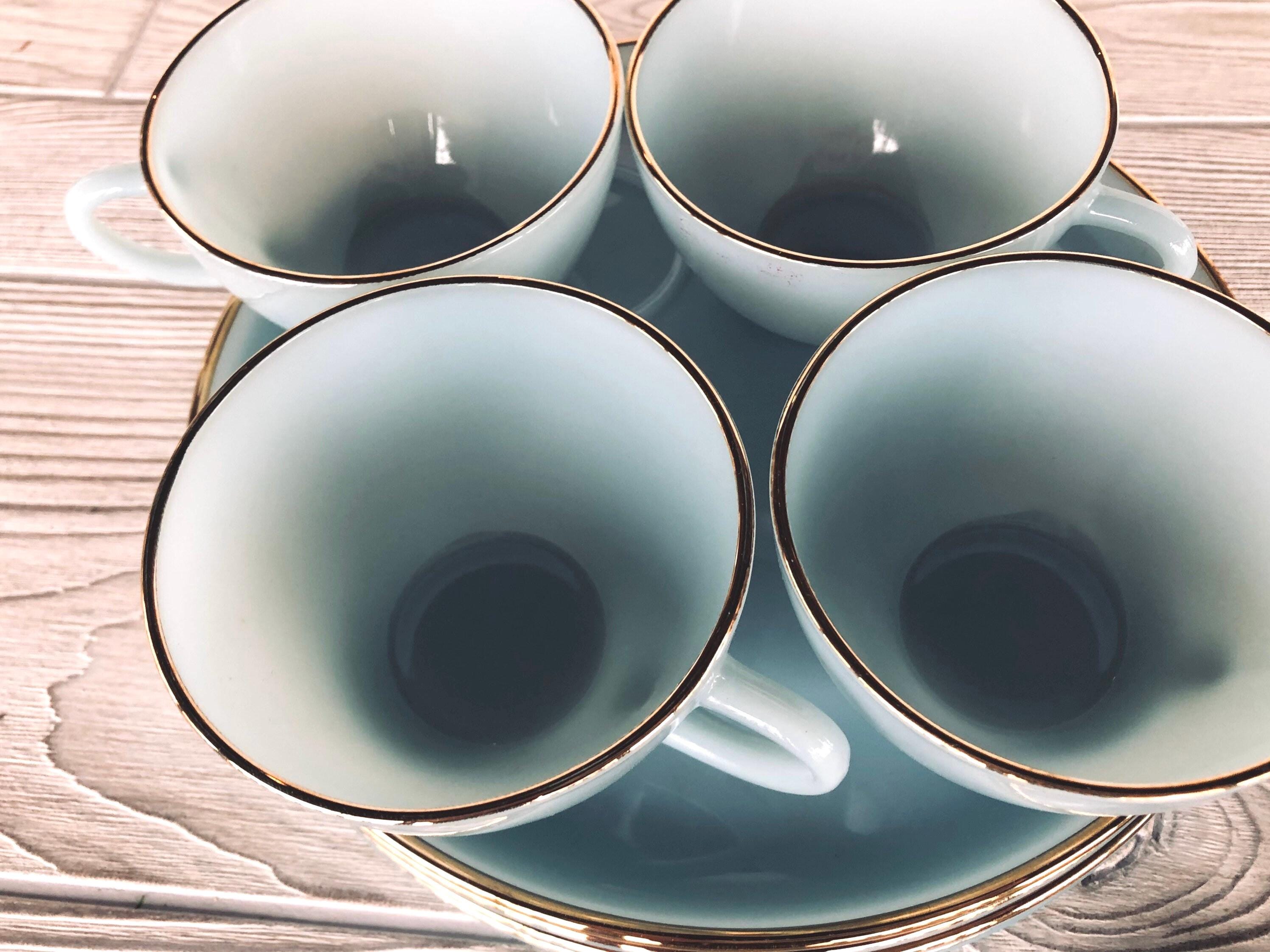 レア Fire King Turquoise Blue Ice Bucket レア Fire King Turquoise