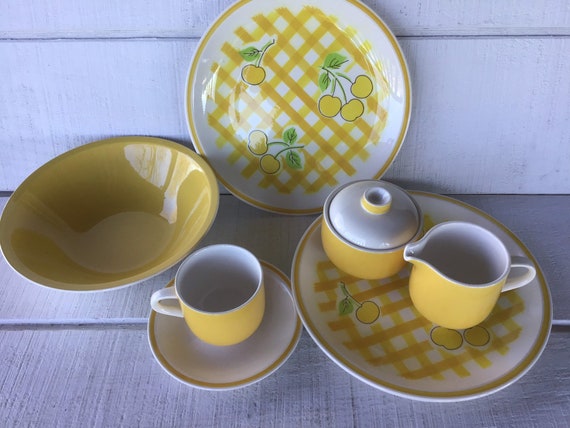 Vintage Premiere Colorama Dinnerware D 7300 D7381 Japan Retro Mid