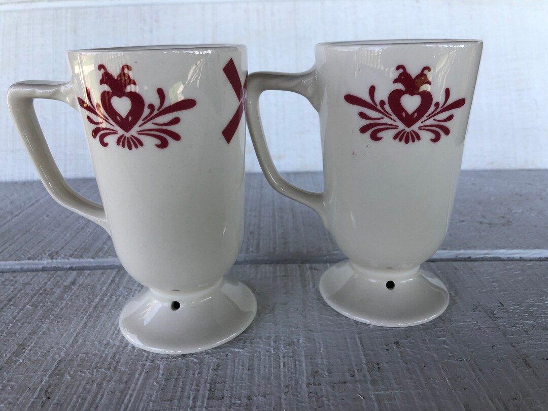Homer Laughlin HL3001 3/4 oz Coffee Mug China, Ivory w/ Green Band