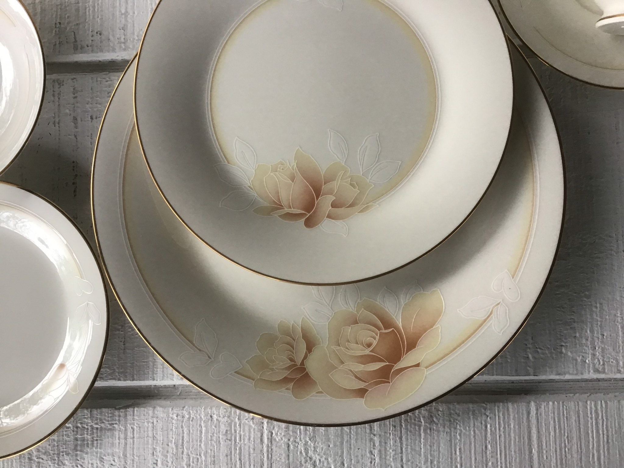 Noritake DEVOTION #7271 Vintage Bone Ivory China Taupe