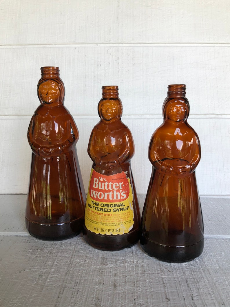 Vintage Syrup Bottle Mrs Butterworth's Container Glass | Etsy