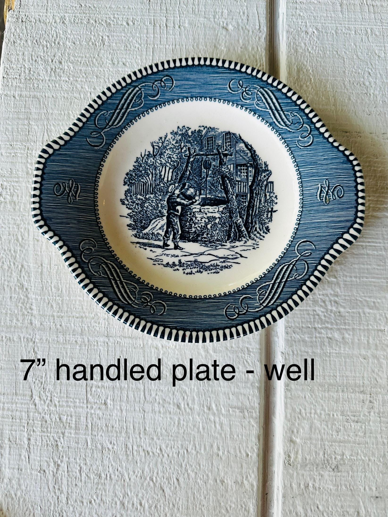 Currier and Ives Royal China: Blue White Transferware Dishes