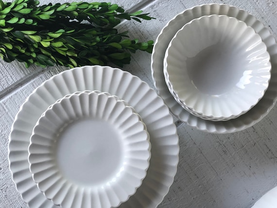 Vintage White Ironstone China Classic White J & G Meakin - Etsy