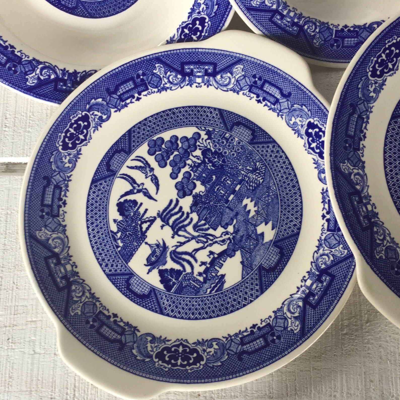Vintage Blue and White China, Blue Willow China Serving Dishes, Handled ...