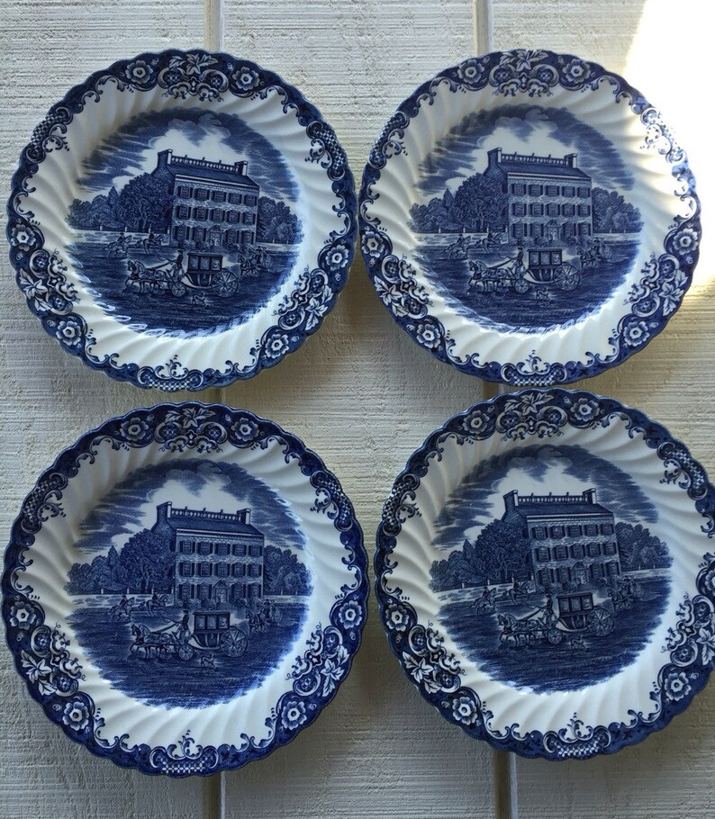 Vintage Heritage Hall Blue dinner plates Vintage Blue and Etsy
