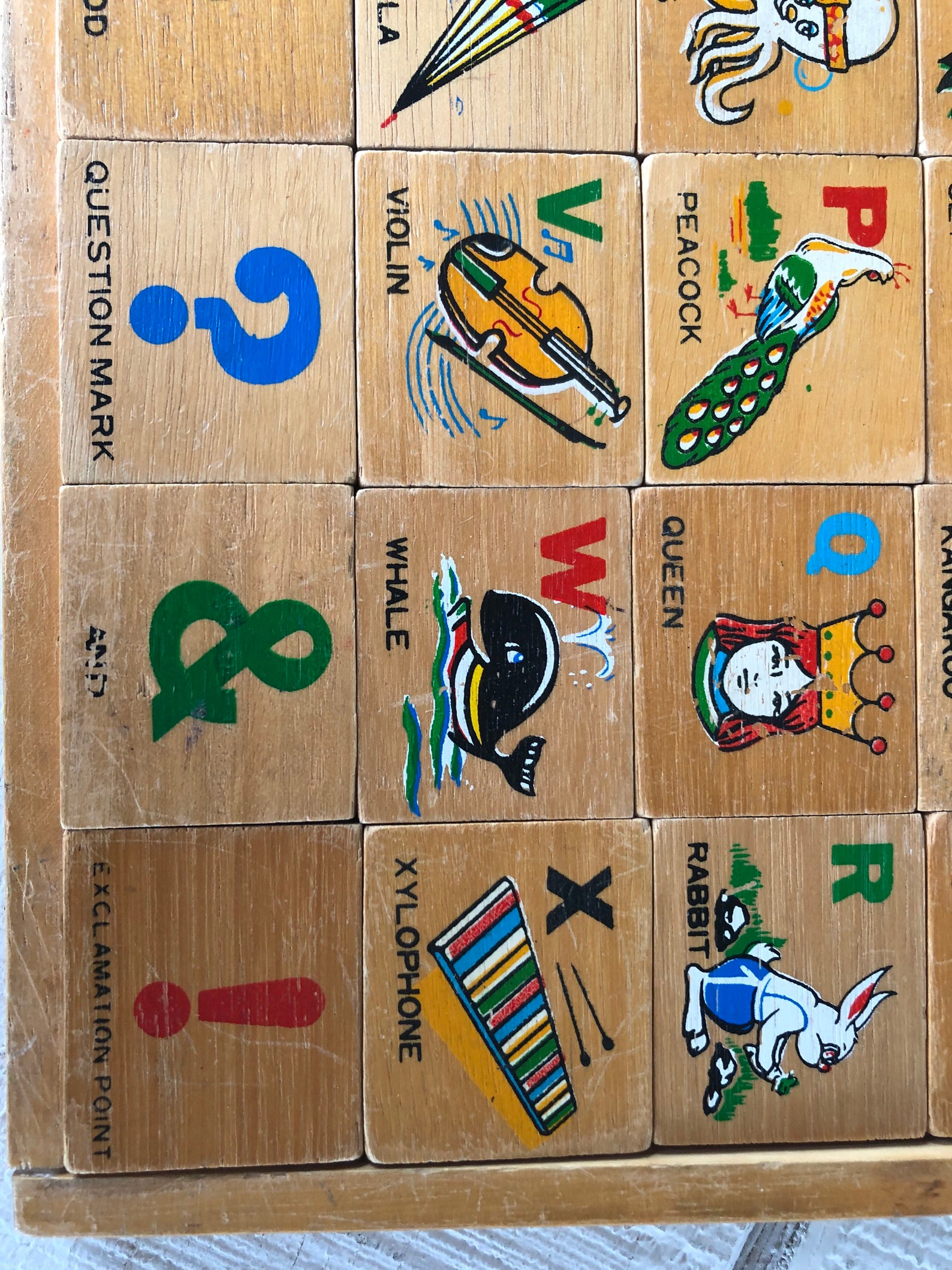 Vintage Wooden ABC Set Alphabet Puzzle Kid Children - Etsy