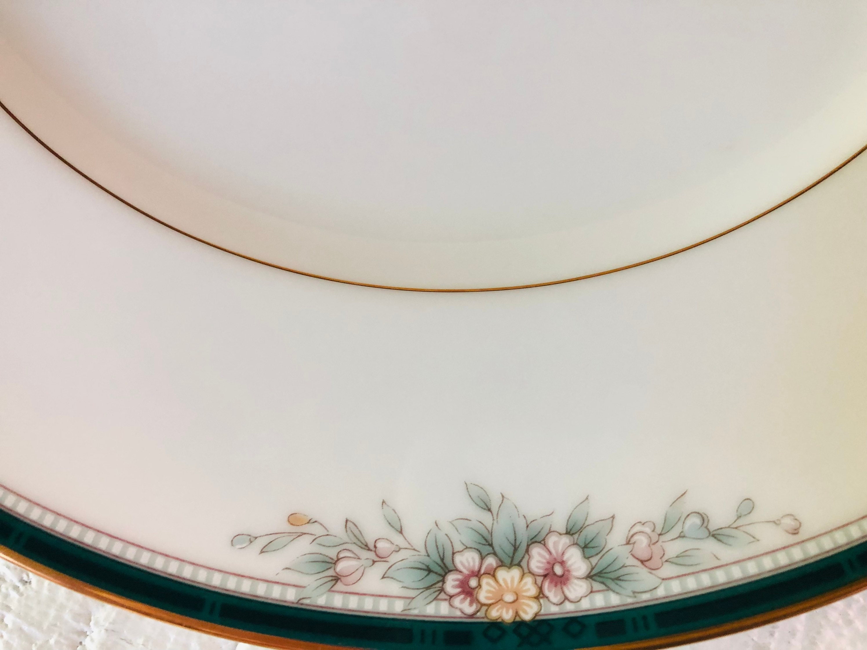 5 Pc Noritake LANDON 1990s China 2 Dinner Plates 2 Salad Plates 1