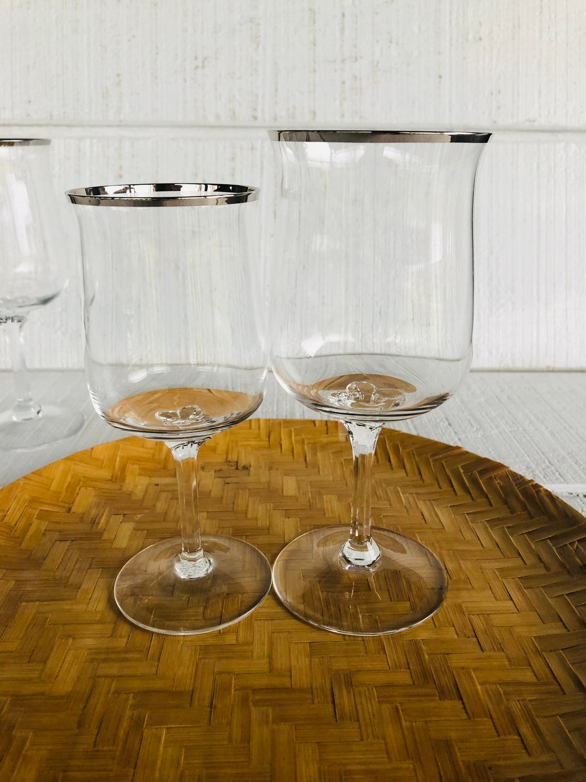 Vintage Lenox Desire Platinum Trim water glass elegant Etsy