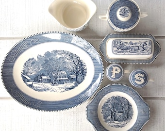 Vintage US Army Medical Dinnerware Set: Shenango Plates & Bowl