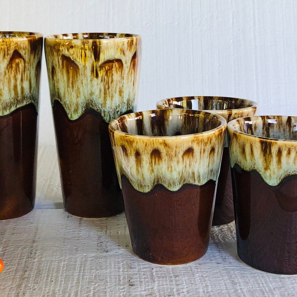 Brown Drip Pottery - Etsy