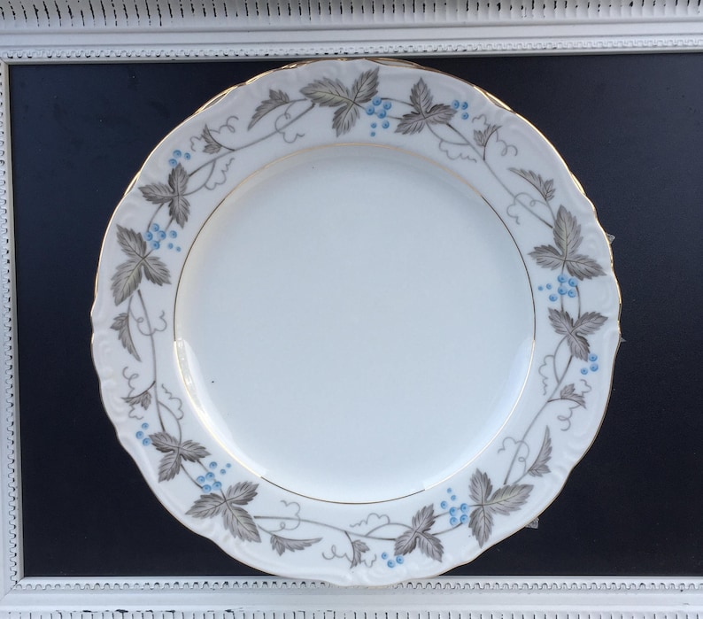 Harmony House Vintage Dawn Gray Dinner Plates Vintage China Etsy