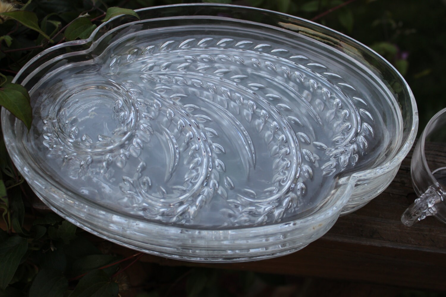Mid century luncheon plate sets Vintage Federal Glass Etsy