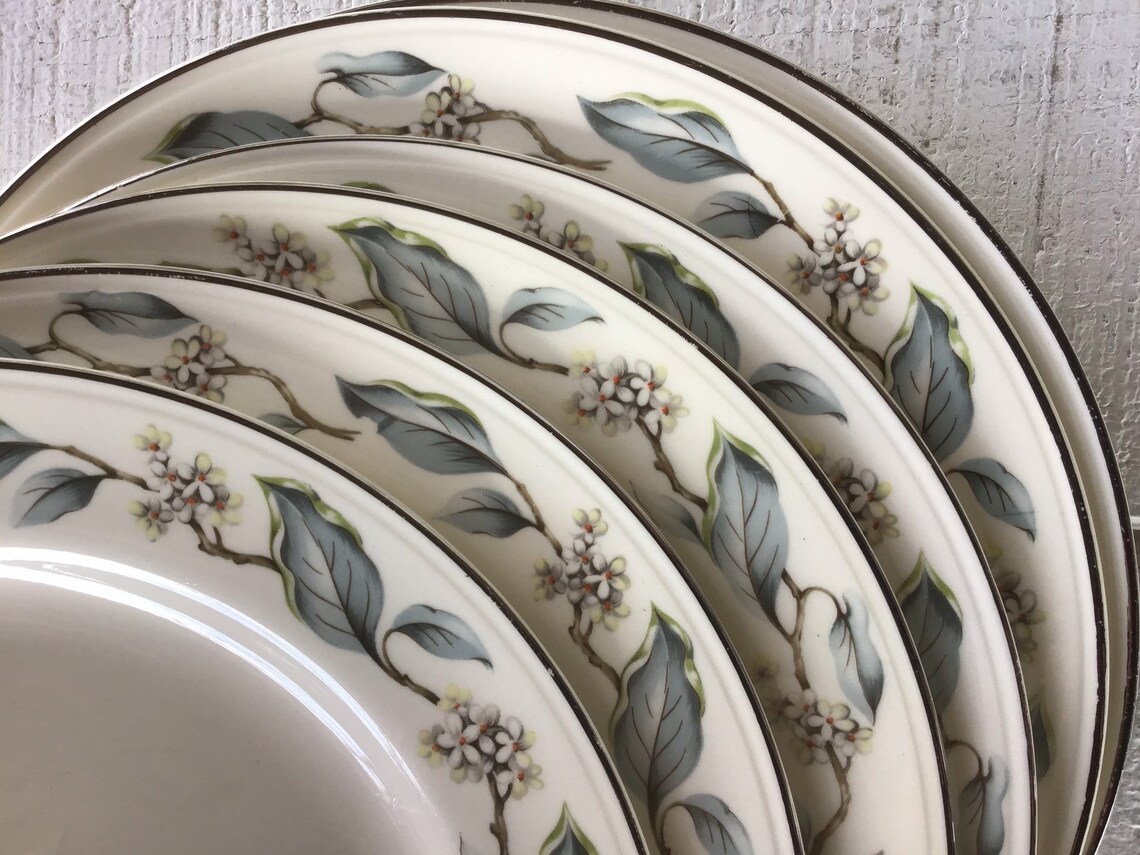 1950s china Vintage Homer Laughlin 24 piece set Nautilus Etsy