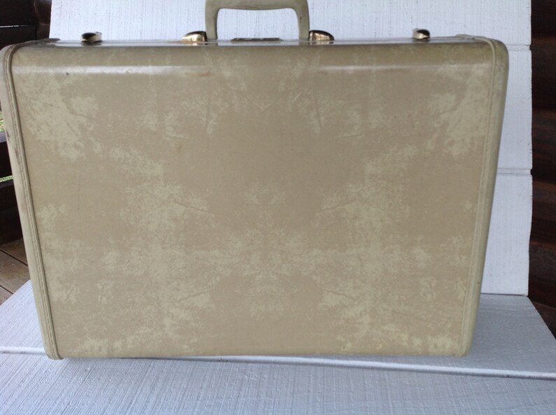 Large Vintage Hard Case Luggage Samsonite Retro Tan Beige Etsy