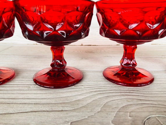 Vintage Noritake Perspective RUBY RED Champagne Glass Footed
