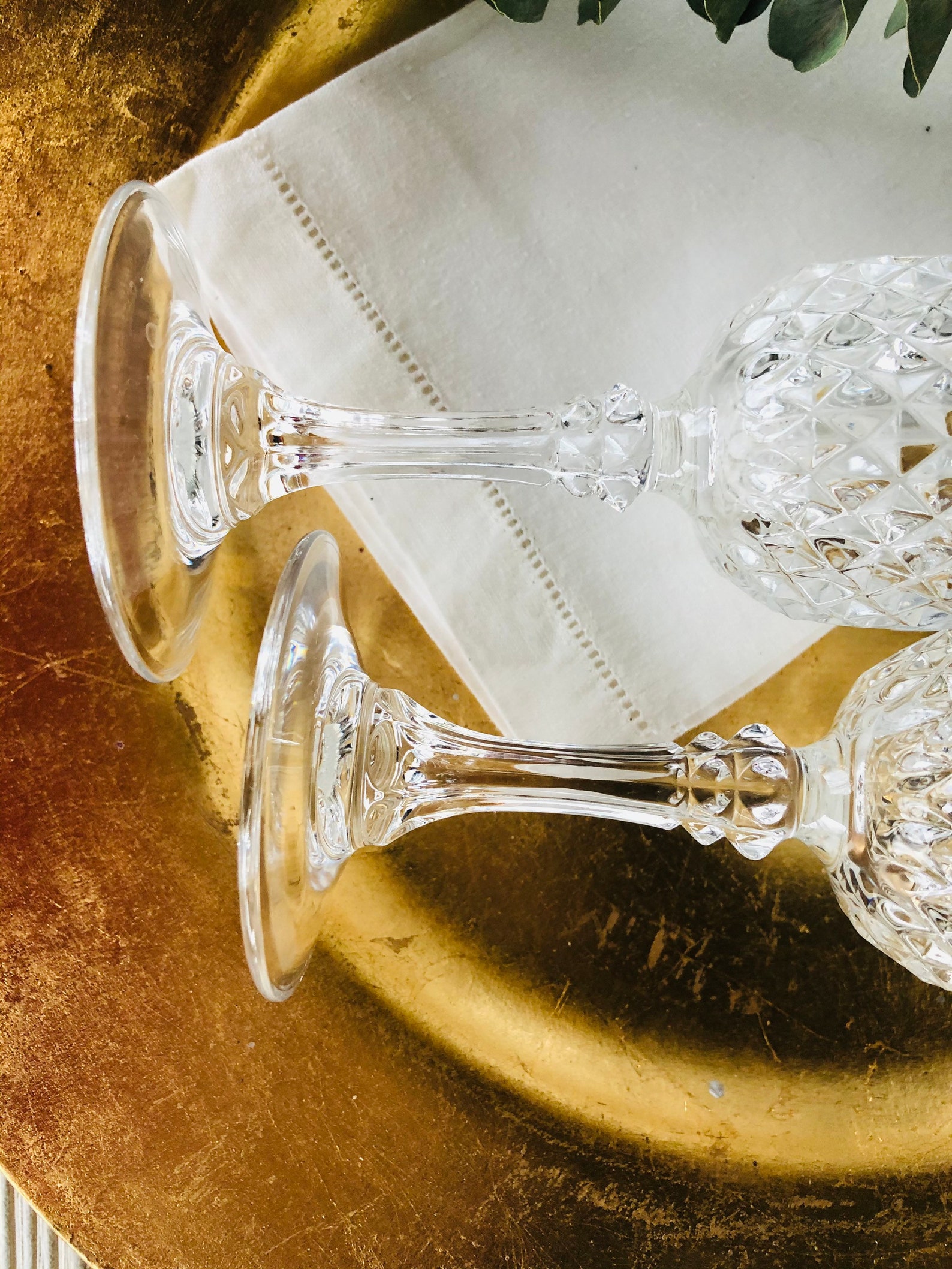 Vintage lead crystal champagne flutes Cristal D Arques Etsy