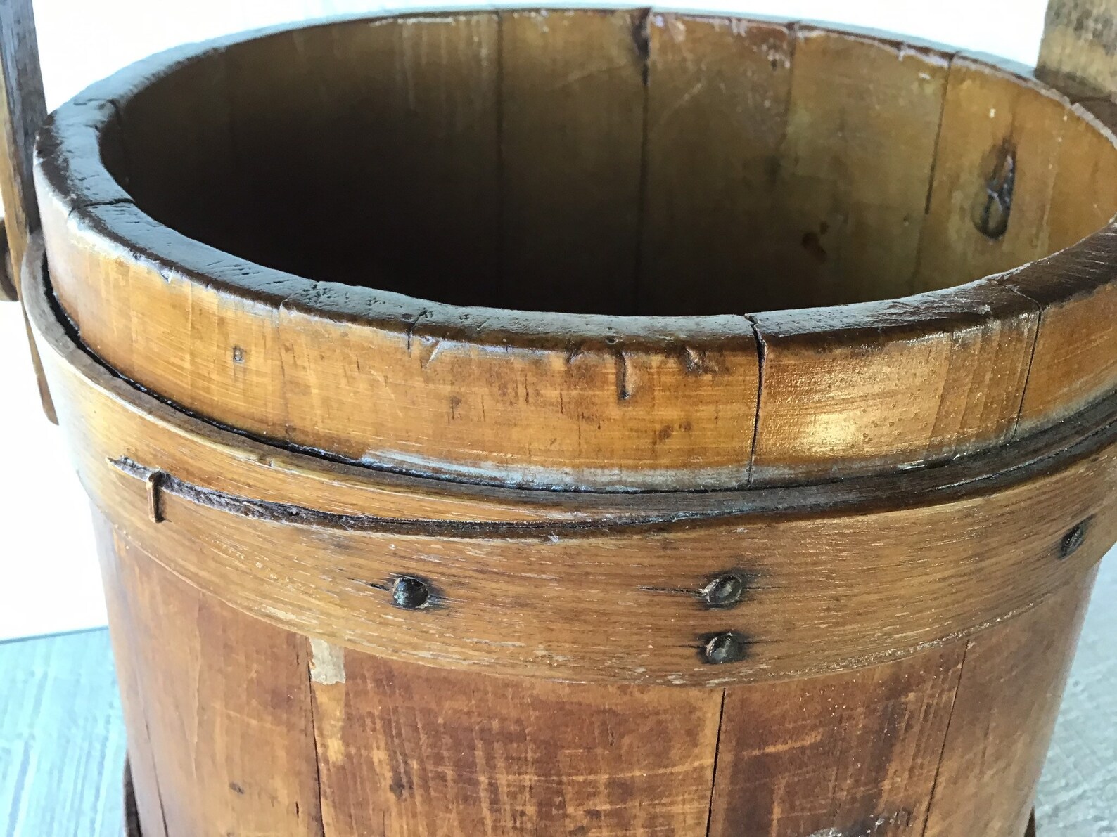 Antique Wooden Sugar Bucket Shaker Style Wooden Bucket Etsy