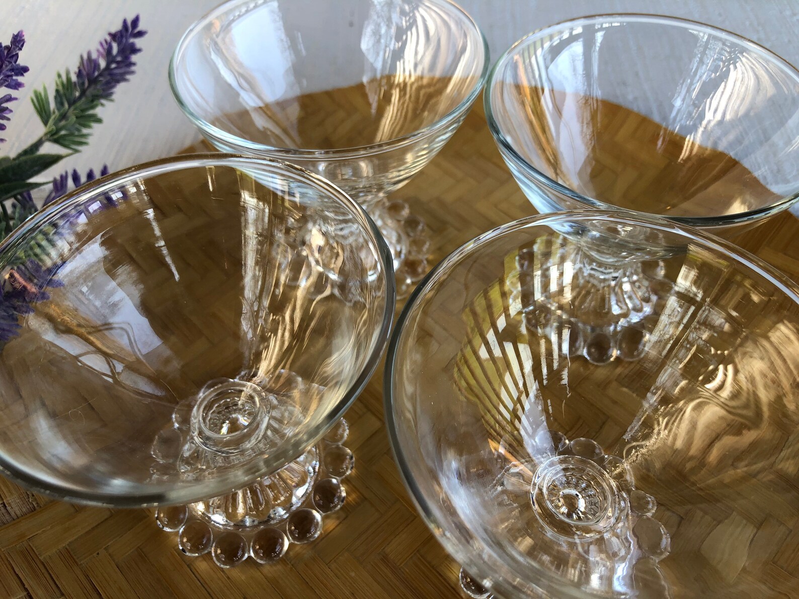 60s Boopie Glassware Pedestal Sherbet Goblets Dessert Etsy