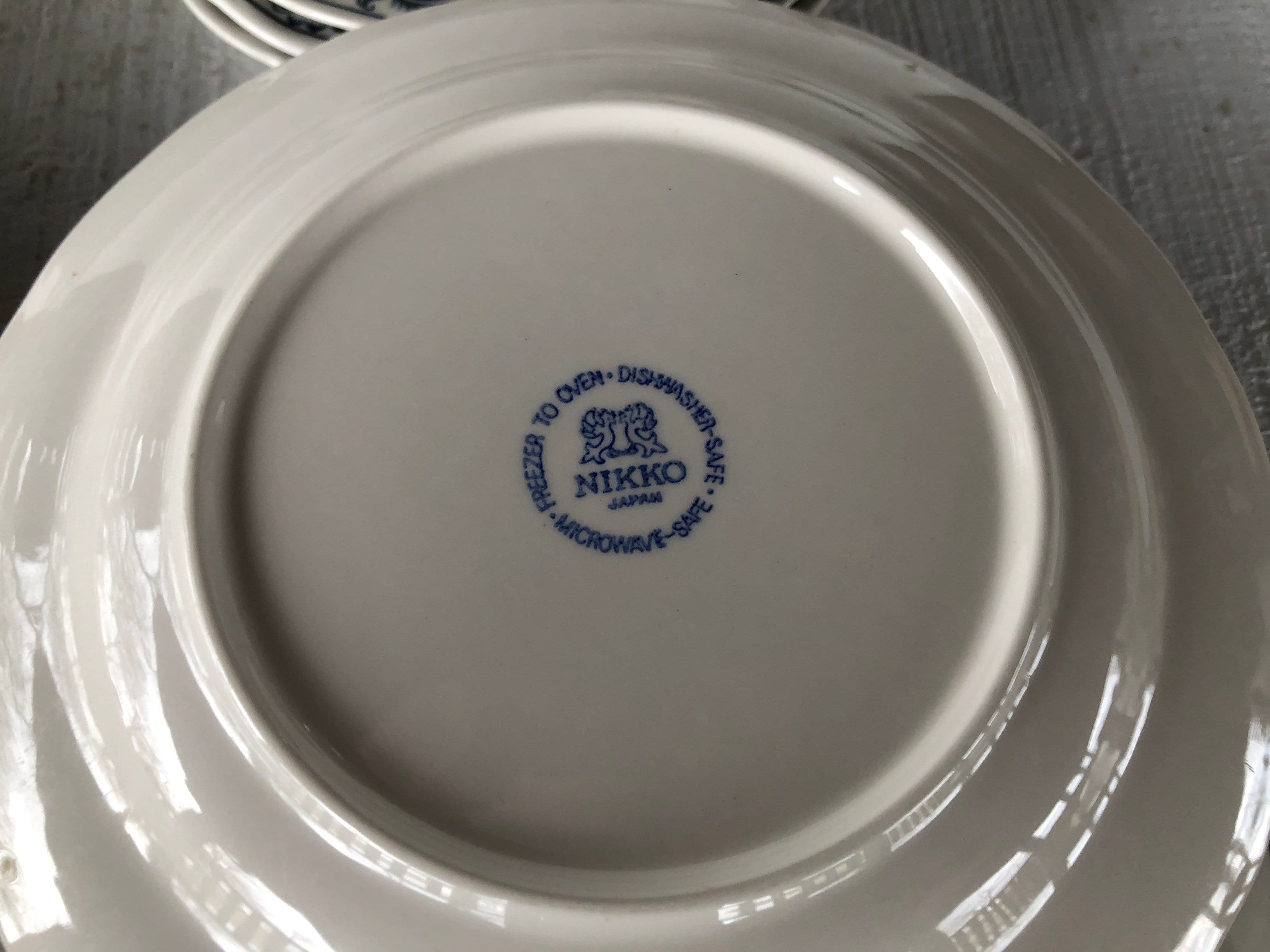 Vintage Nikko Loire Blue Ironstone Blue and White Ironstone Salad