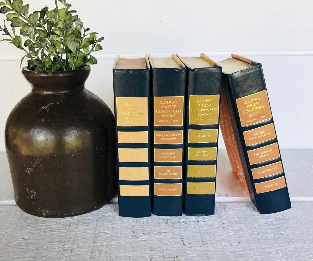 4 Salvaged Books Vintage Readers Digest Condensed Books Old Book Set ...