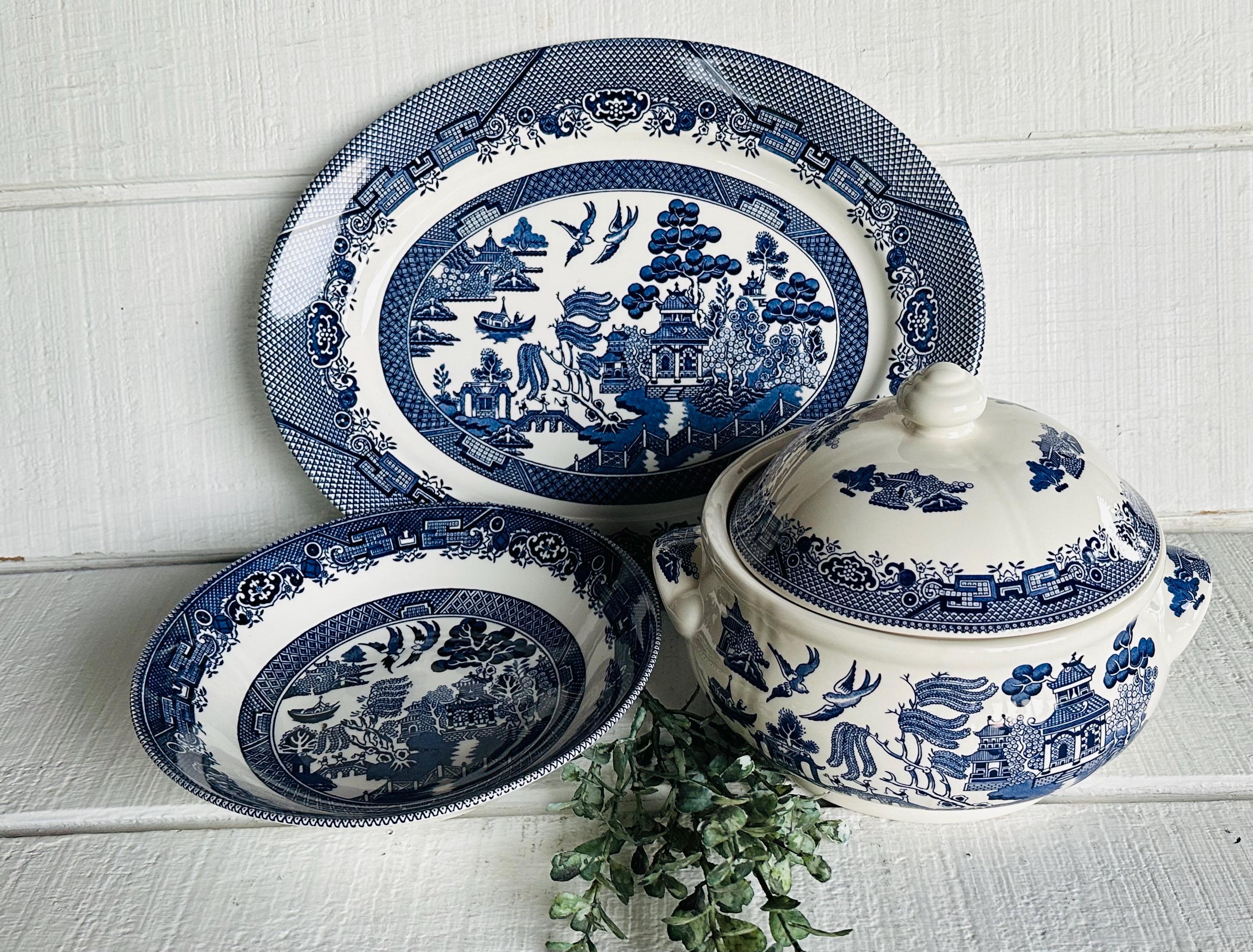 Vintage Blue Willow Churchill England Dinnerware: Platter or