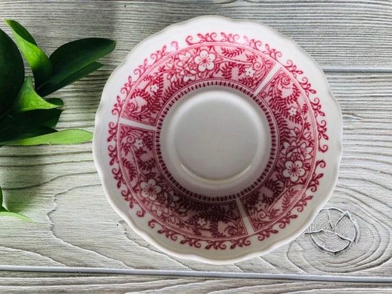 Vintage Syracuse China Red and White Transferware Strawberry
