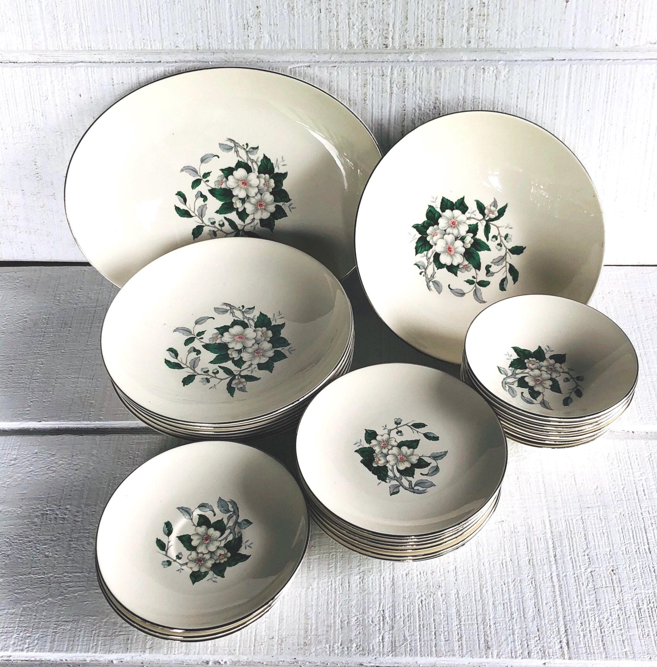 Homer Laughlin Wild Rose Plates - Etsy