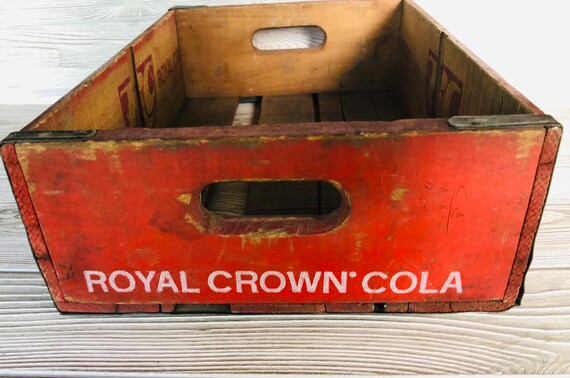 Vintage Wooden Royal Crown Cola Crate 1970s Nehi Advertising