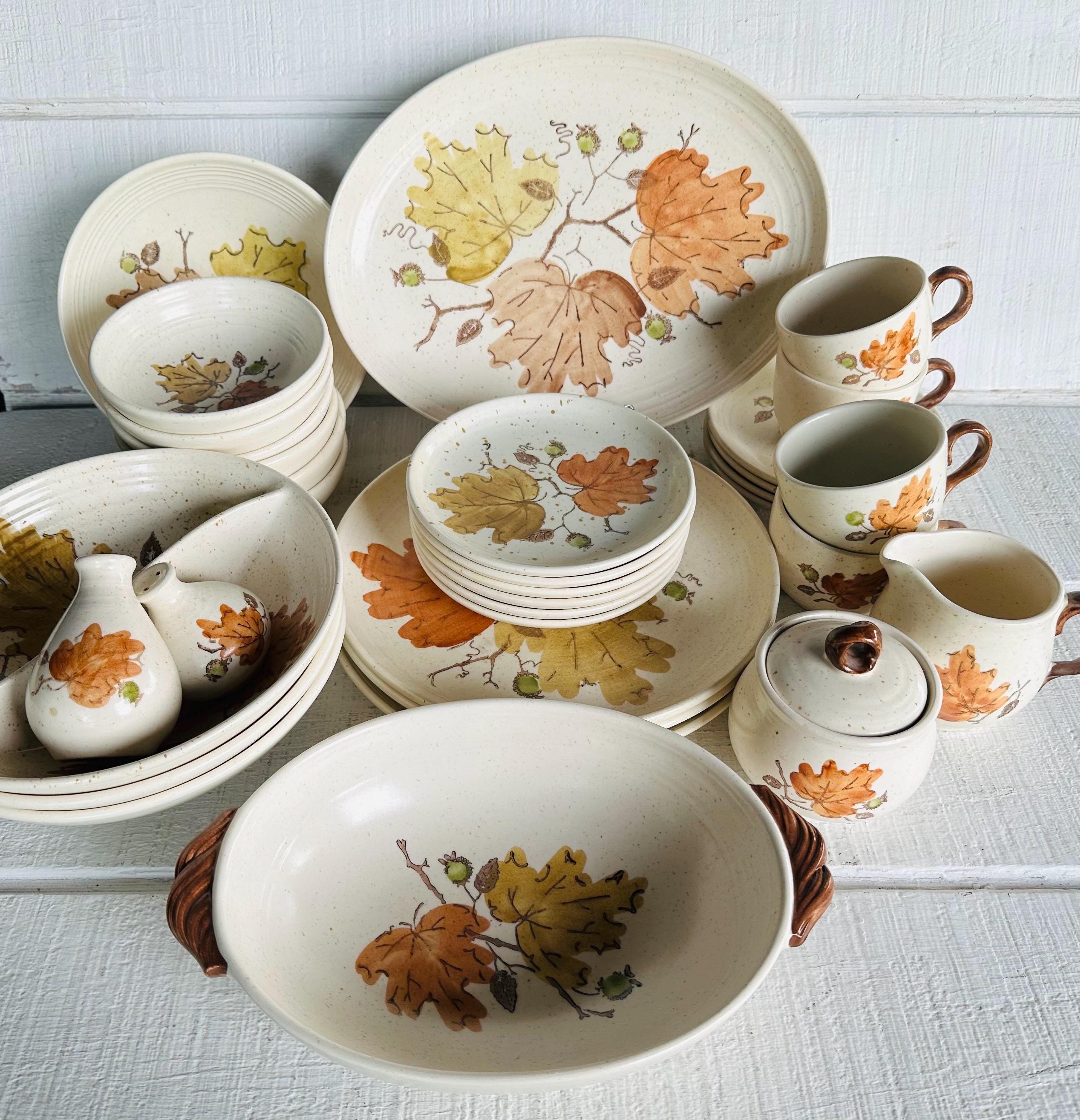 Metlox Poppytrail Woodland Gold Dinnerware: Vintage California Metlox Poppytrail Woodland Gold Dinnerware: Vintage California