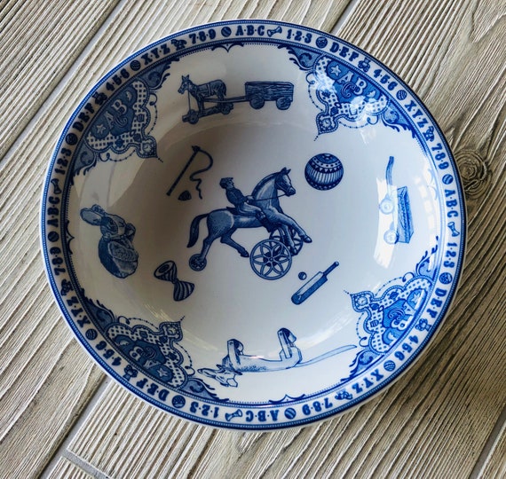Spode Edwardian Childhood 掛時計 Edwardian Child Collection Blue by SPODE - Etsy