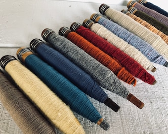 Vintage Industrial textile Wooden bobbins Primitive wooden textile bobbins rustic wooden thread spools farmhouse decor blue green rust grey