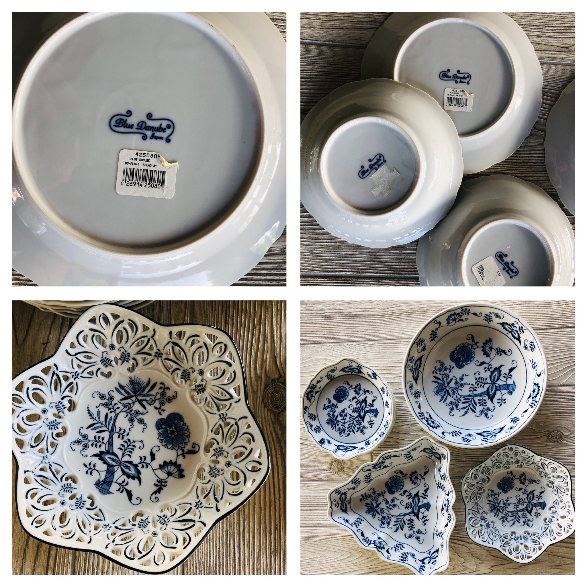 2002 Blue Danube Dishes Japan Dinner Plate Salad Plate Bread Plate