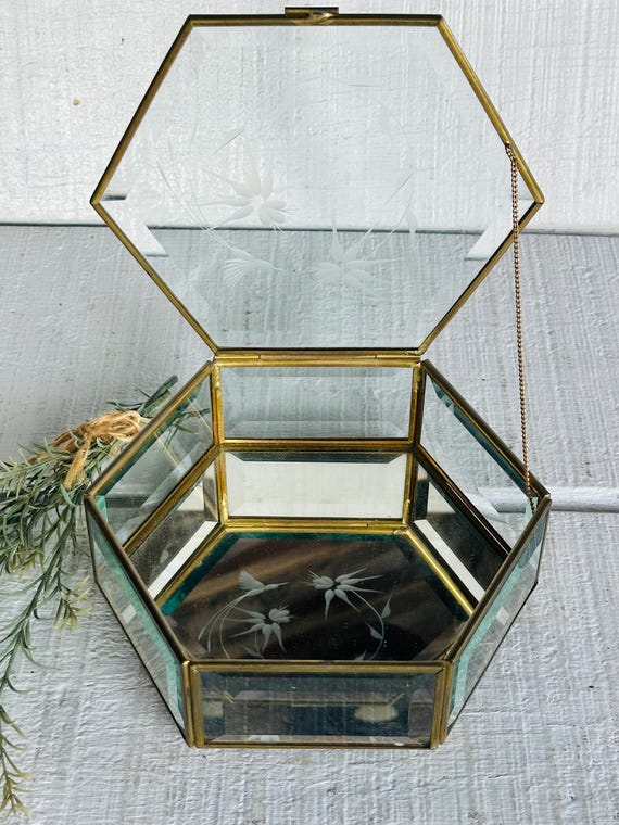 その他 Antique glass case vintage antique counter top glass display case mahogany 19” d x 25