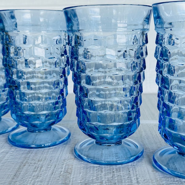 Whitehall Light Blue Drinking Glasses - Etsy