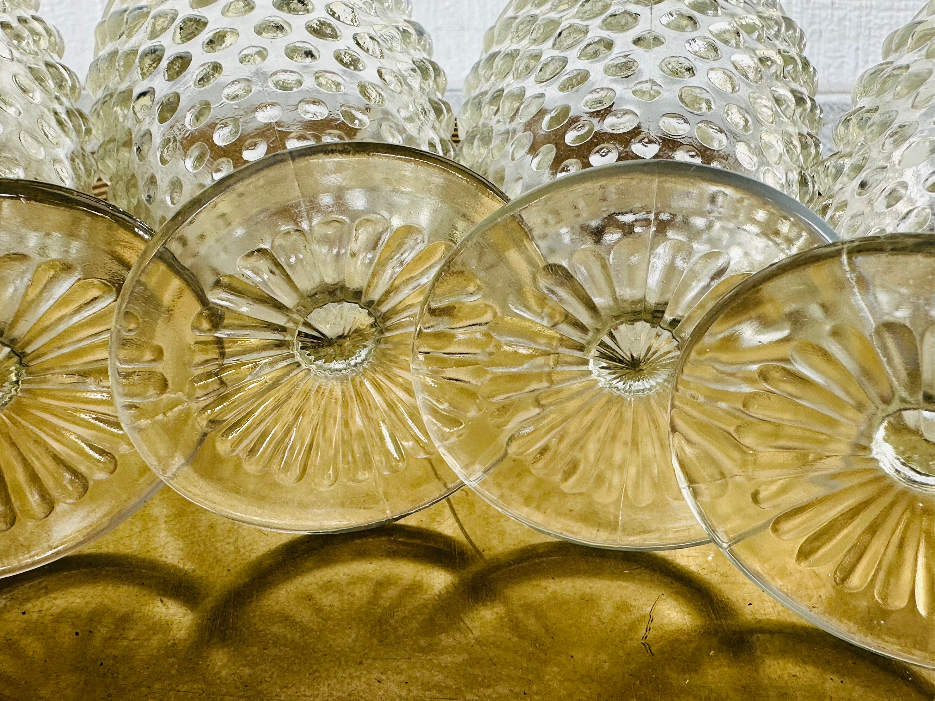 Anchor Hocking Moonstone Water Goblets Set of 6 1940s Opalescent