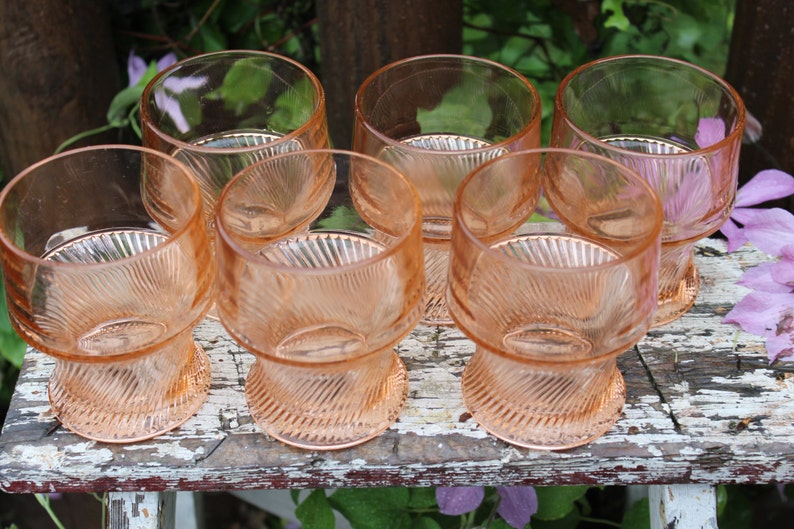 Diana Pink Federal Glass Pink Depression Glass Tumblers 1930s Etsy